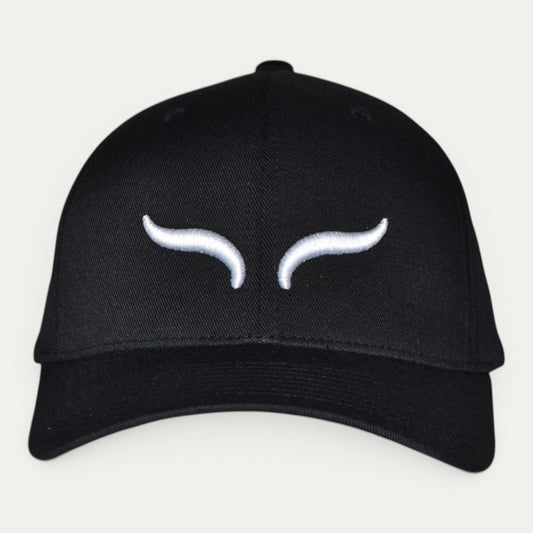 AURENS Classic Black / White cap, side view
