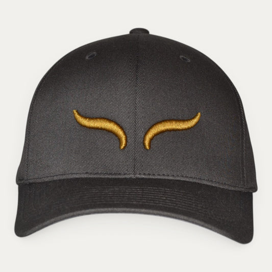 AURENS Classic Grey / Gold cap, side view