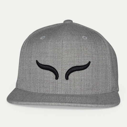 AURENS Focus Heather Grey / Black cap, side view