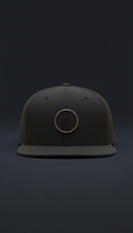 Snapback Algodón Negro Texturizado